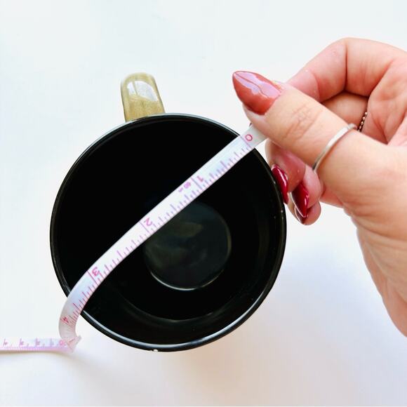 3 VINTAGE Neutral Tan Beige Black Inner Rim Classic Glaze Ceramic Coffee Mug Set - Picture 6 of 16